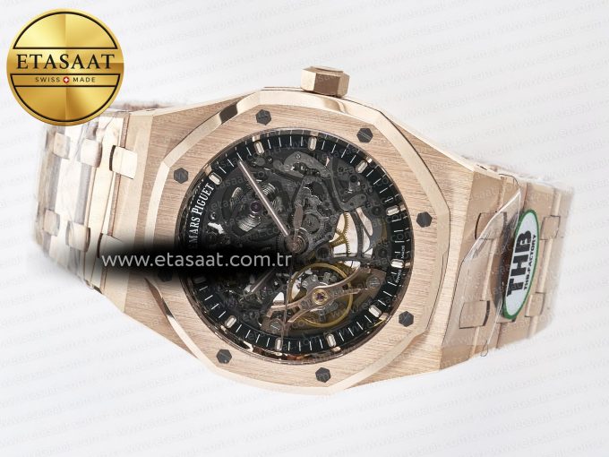 Royal Oak 41mm Openworked 15407 RG THBF 1:1 Best Edition on RG Bracelet SA3132 V2 - Görsel 9