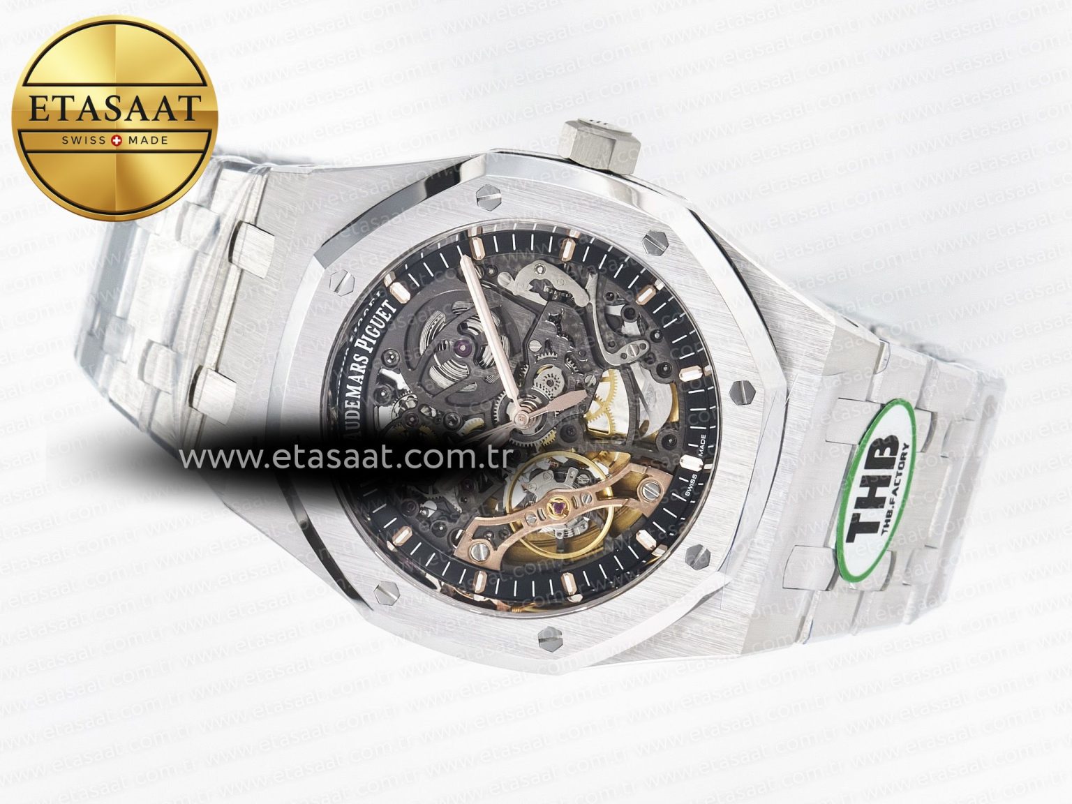 Royal Oak 41mm Openworked 15407 SS THBF 1:1 Best Edition on SS Bracelet SA3132 V2 - Görsel 9
