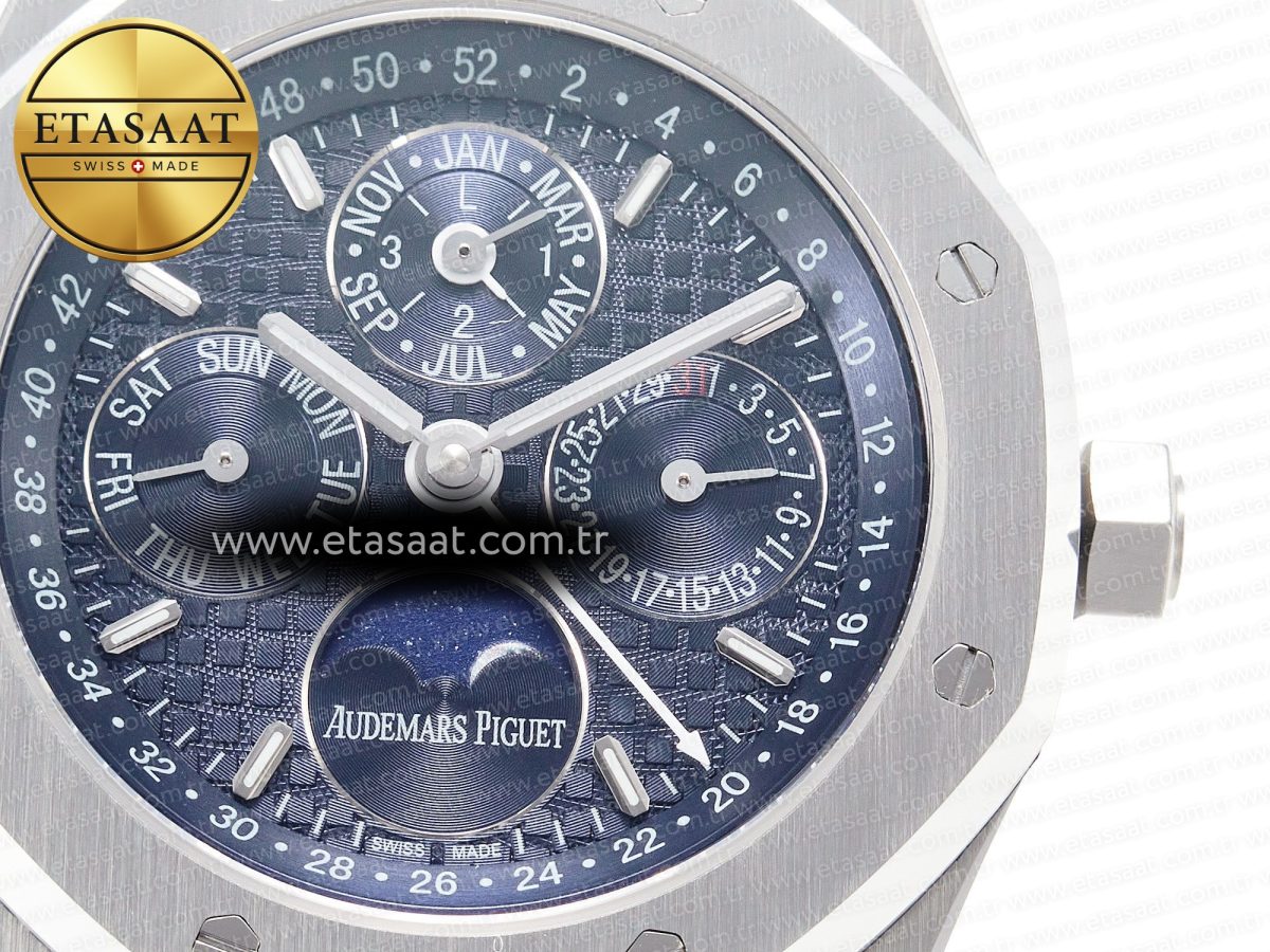 Royal Oak 41mm Perpetual Calendar 26574 SS APSF 1:1 Best Edition Blue Dial on SS Bracelet A5134 (CHS) - Görsel 12