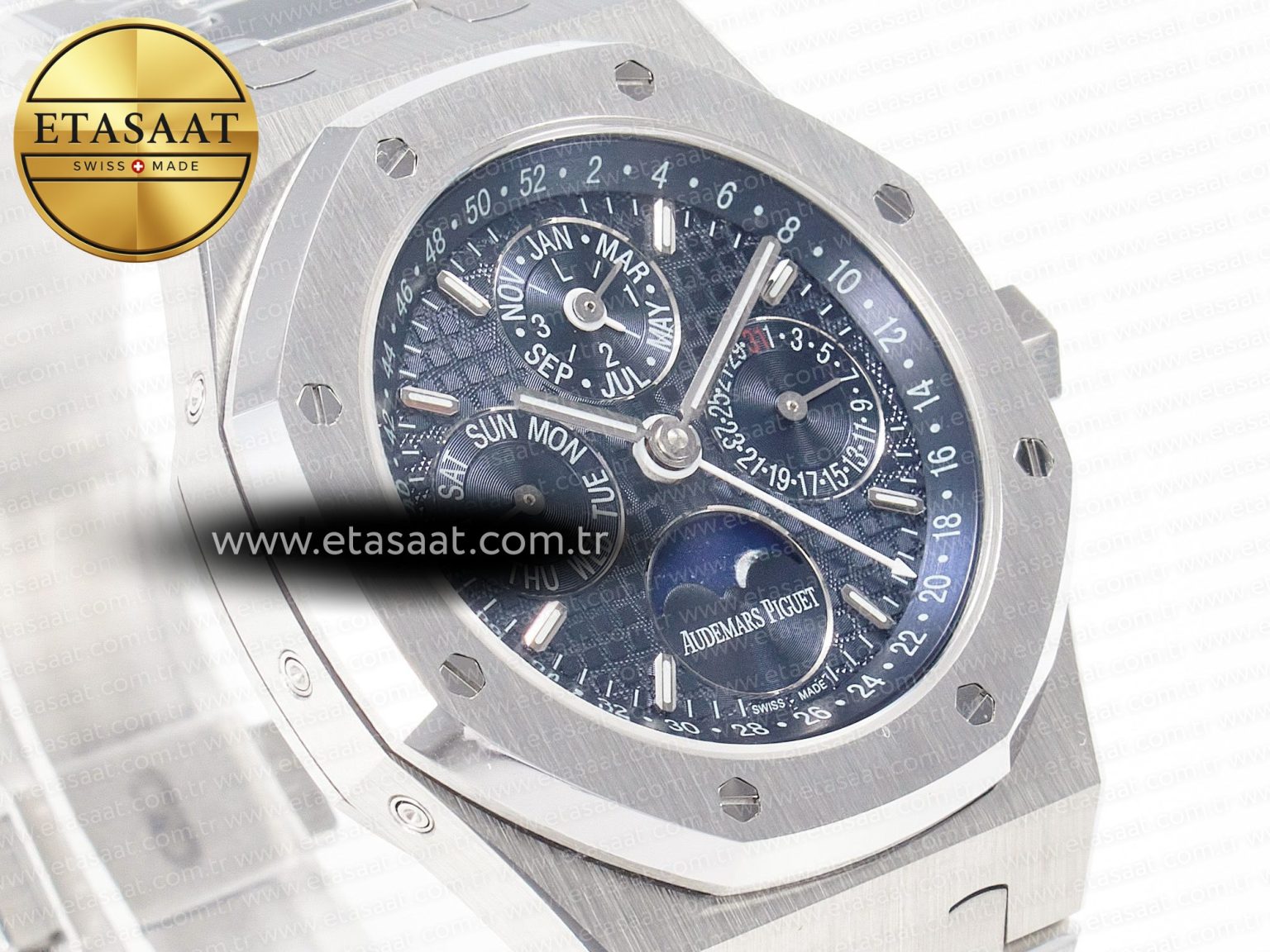 Royal Oak 41mm Perpetual Calendar 26574 SS APSF 1:1 Best Edition Blue Dial on SS Bracelet A5134 (CHS) - Görsel 5