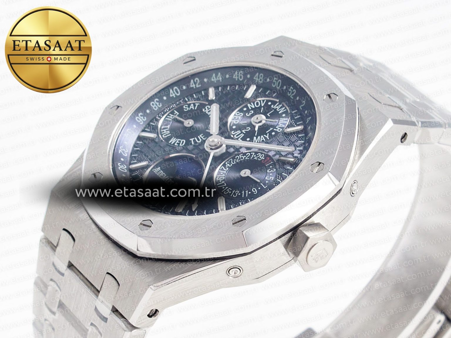 Royal Oak 41mm Perpetual Calendar 26574 SS APSF 1:1 Best Edition Blue Dial on SS Bracelet A5134 (CHS) - Görsel 6