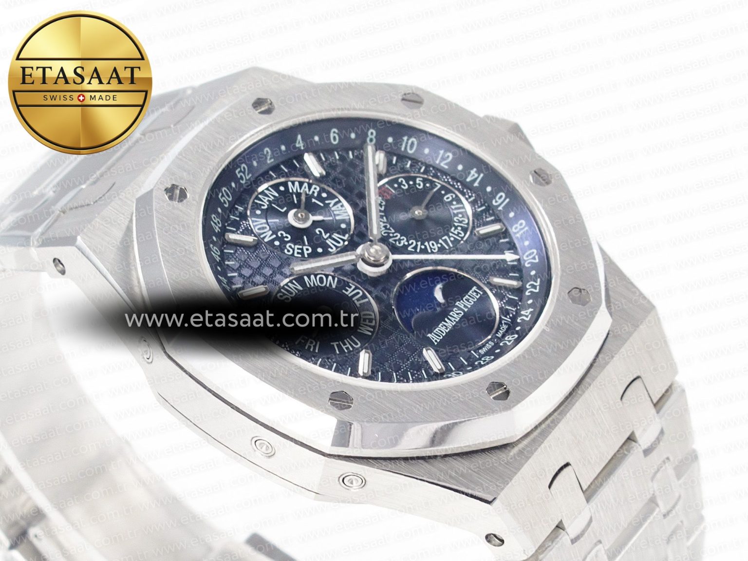 Royal Oak 41mm Perpetual Calendar 26574 SS APSF 1:1 Best Edition Blue Dial on SS Bracelet A5134 (CHS) - Görsel 7