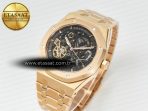 Royal Oak 41mm Skeleton 15407 RG ZF 1:1 Best Edition Skeleton Dial on RG Bracelet A3132