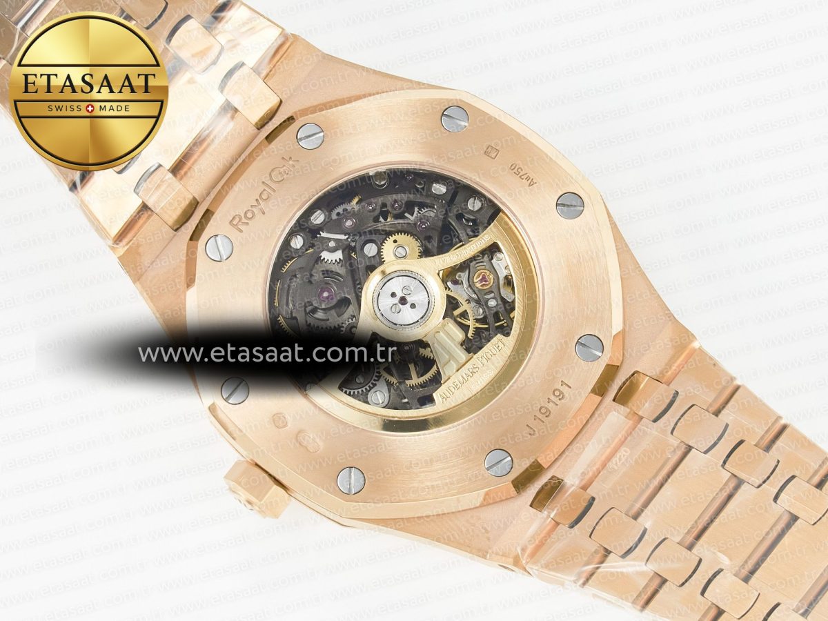 Royal Oak 41mm Skeleton 15407 RG ZF 1:1 Best Edition Skeleton Dial on RG Bracelet A3132 - Görsel 16