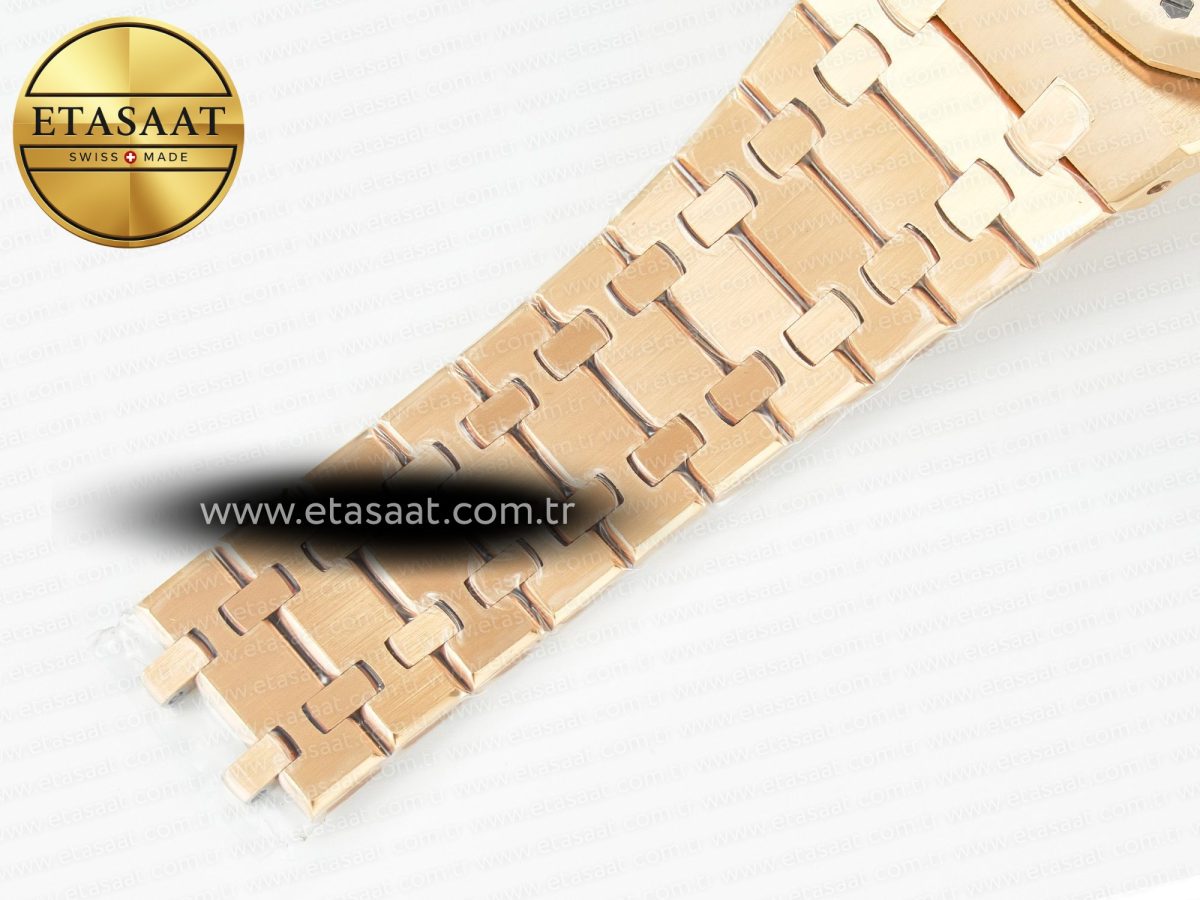 Royal Oak 41mm Skeleton 15407 RG ZF 1:1 Best Edition Skeleton Dial on RG Bracelet A3132 - Görsel 20