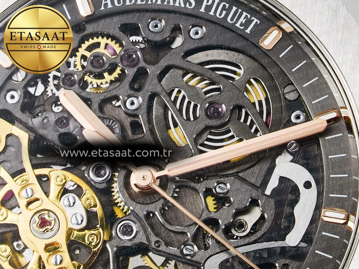 Royal Oak 41mm Skeleton 15407 SS ZF 1:1 Best Edition Skeleton Dial on SS Bracelet A3132 - Görsel 11