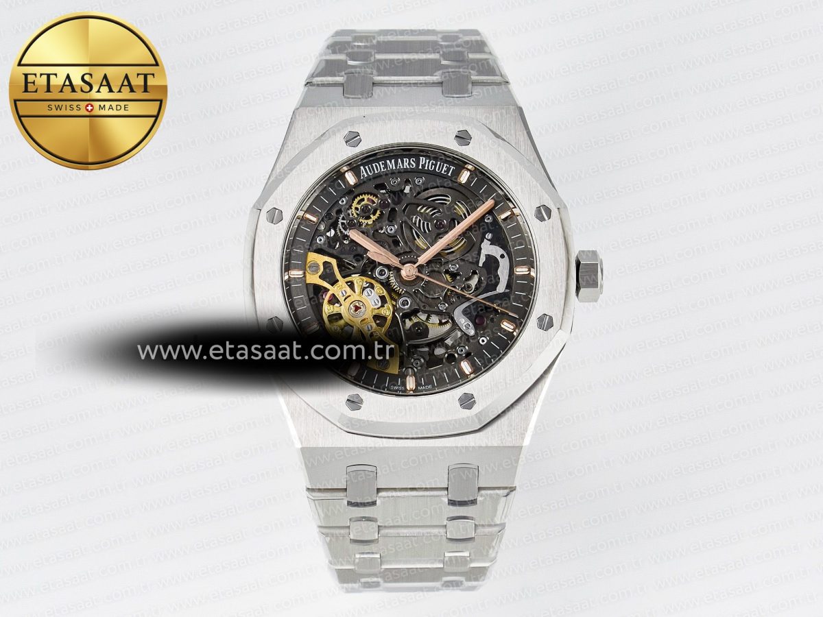 Royal Oak 41mm Skeleton 15407 SS ZF 1:1 Best Edition Skeleton Dial on SS Bracelet A3132 - Görsel 3