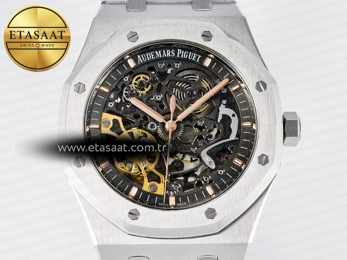 Royal Oak 41mm Skeleton 15407 SS ZF 1:1 Best Edition Skeleton Dial on SS Bracelet A3132 - Görsel 4