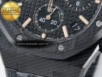 Royal Oak Chrono 26240 Black Ceramic APSF 1:1 Best Edition on Ceramic Bracelet SA4401 Super Clone - Görsel 12