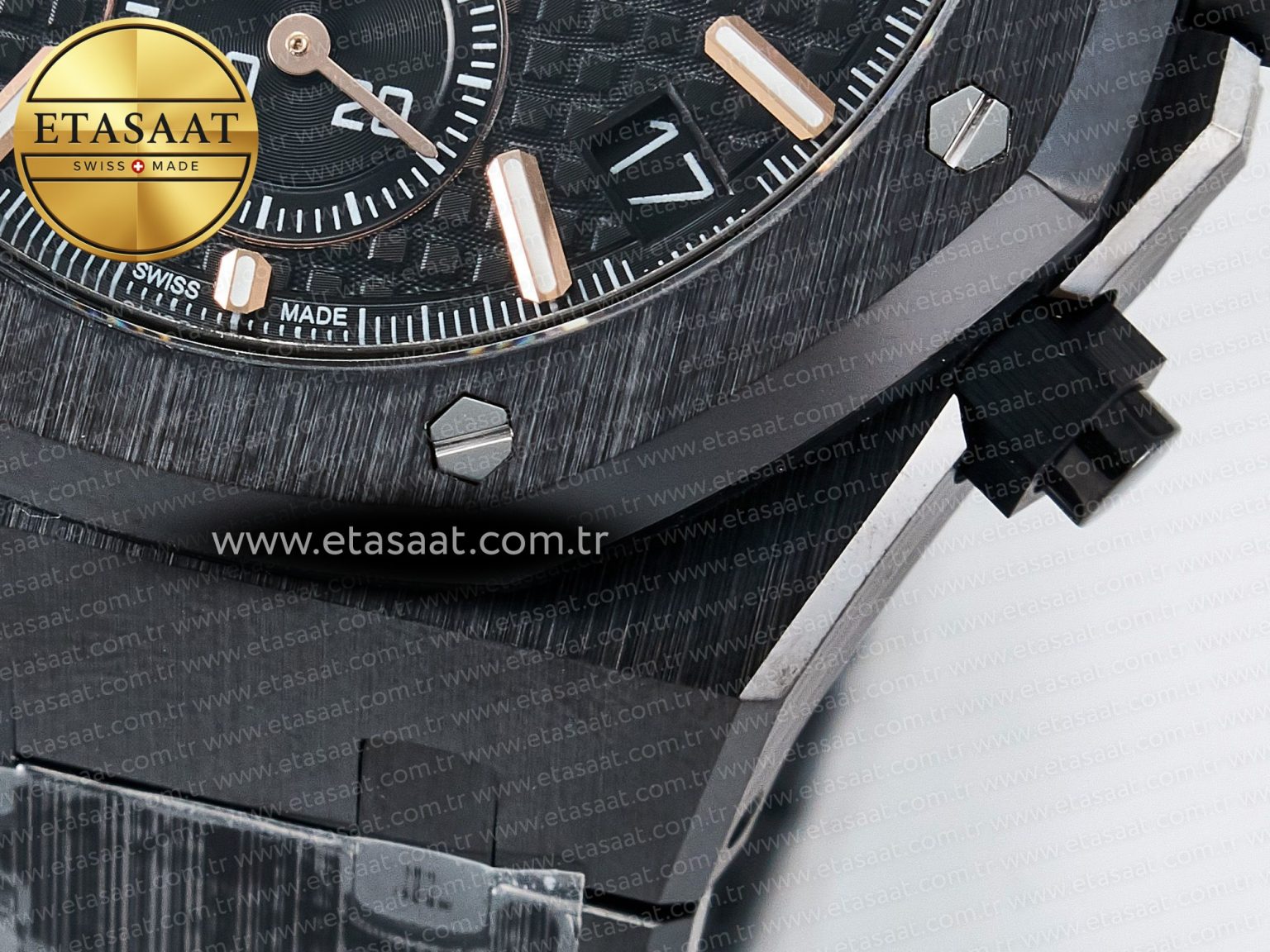 Royal Oak Chrono 26240 Black Ceramic APSF 1:1 Best Edition on Ceramic Bracelet SA4401 Super Clone - Görsel 14