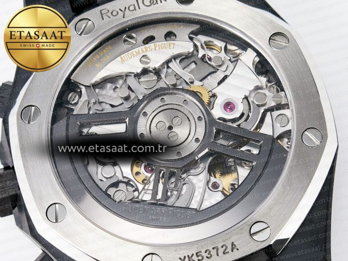 Royal Oak Chrono 26240 Black Ceramic APSF 1:1 Best Edition on Ceramic Bracelet SA4401 Super Clone - Görsel 19