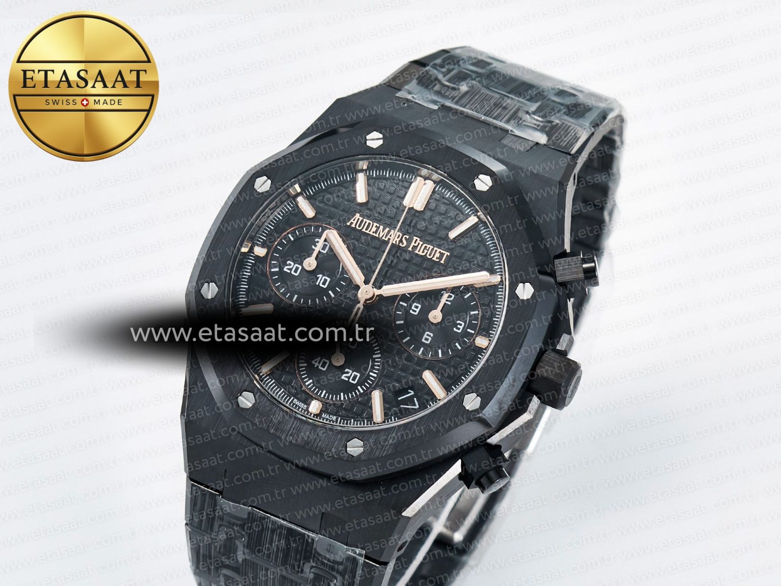 Royal Oak Chrono 26240 Black Ceramic APSF 1:1 Best Edition on Ceramic Bracelet SA4401 Super Clone - Görsel 2