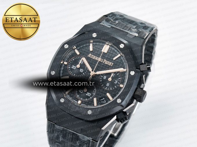 Royal Oak Chrono 26240 Black Ceramic APSF 1:1 Best Edition on Ceramic Bracelet SA4401 Super Clone - Görsel 2