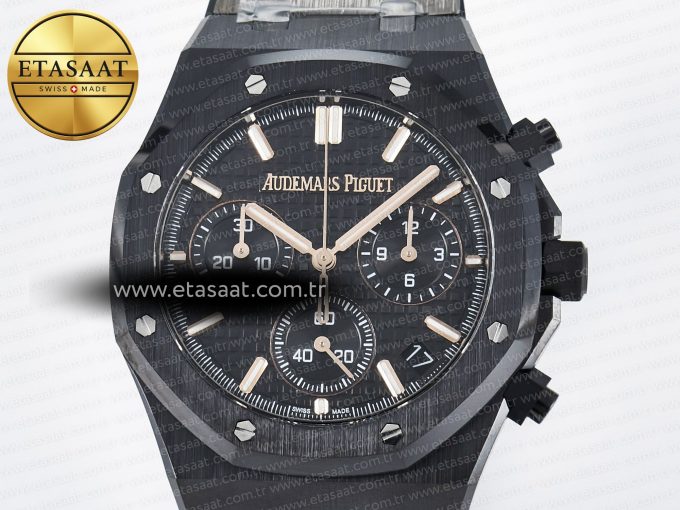 Royal Oak Chrono 26240 Black Ceramic APSF 1:1 Best Edition on Ceramic Bracelet SA4401 Super Clone - Görsel 4