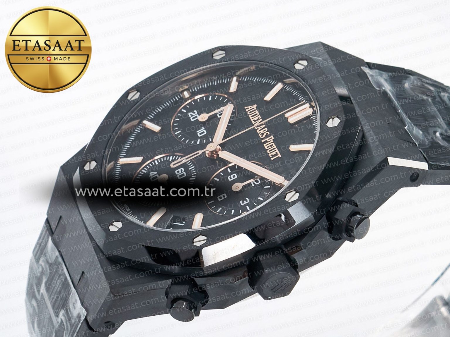 Royal Oak Chrono 26240 Black Ceramic APSF 1:1 Best Edition on Ceramic Bracelet SA4401 Super Clone - Görsel 6