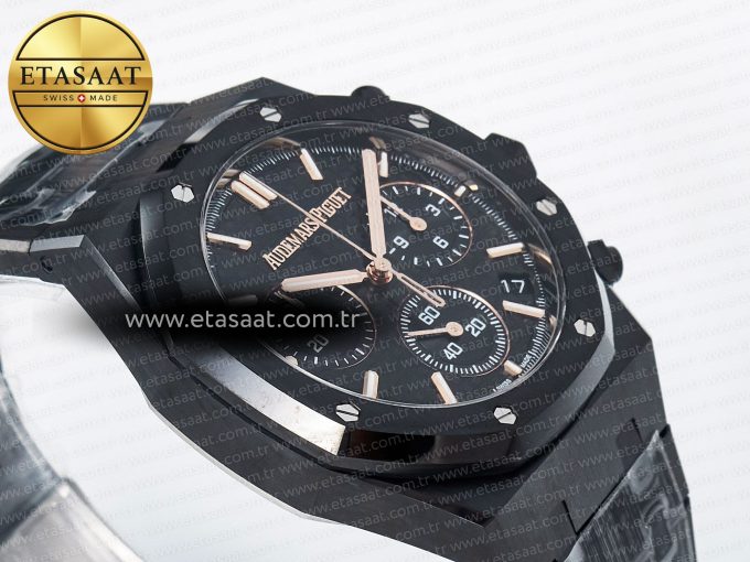 Royal Oak Chrono 26240 Black Ceramic APSF 1:1 Best Edition on Ceramic Bracelet SA4401 Super Clone - Görsel 7