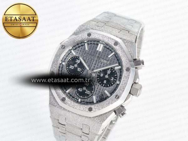 Royal Oak Chrono 26240 Frosted SS APSF 1:1 Best Edition Gray Dial on Bracelet SA4401 Super Clone