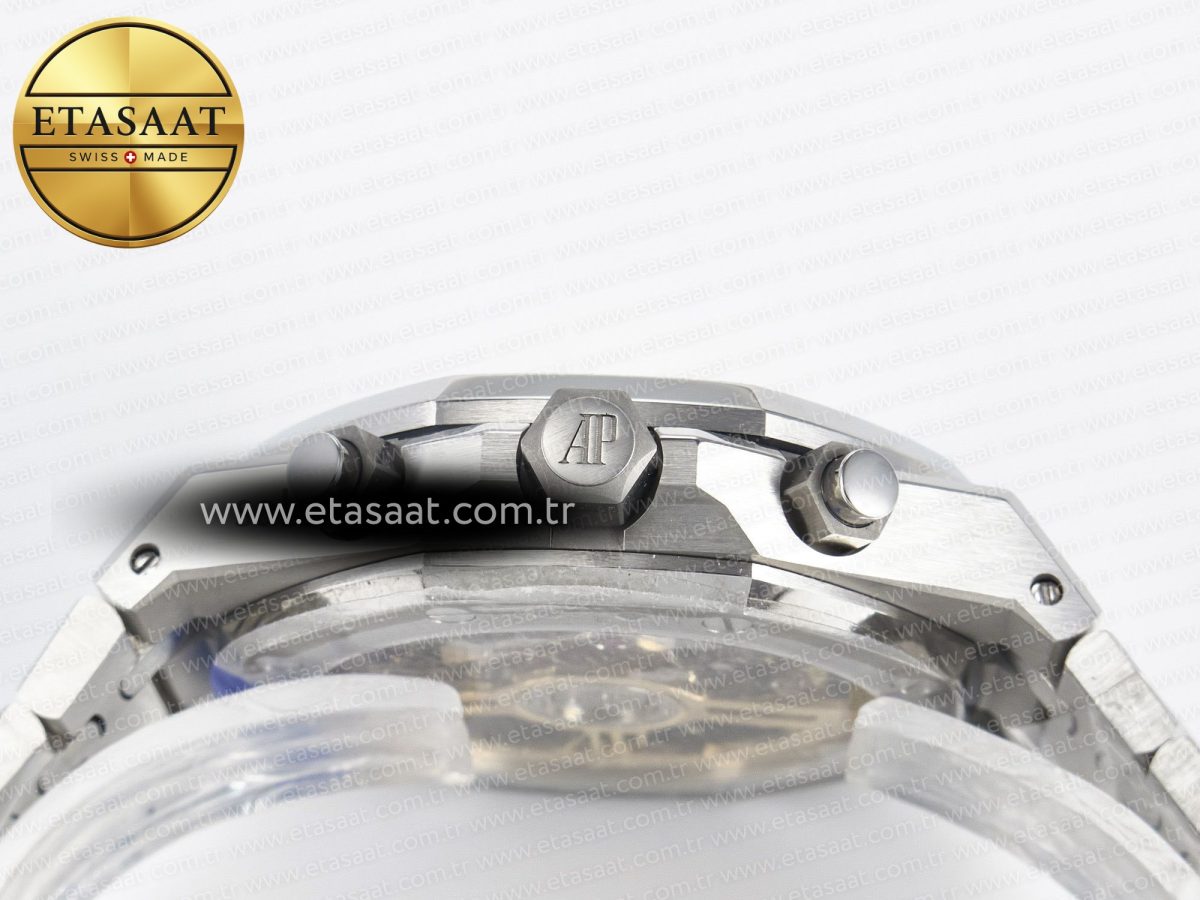 Royal Oak Chrono 26240 Frosted SS APSF 1:1 Best Edition Gray Dial on Bracelet SA4401 Super Clone - Görsel 16
