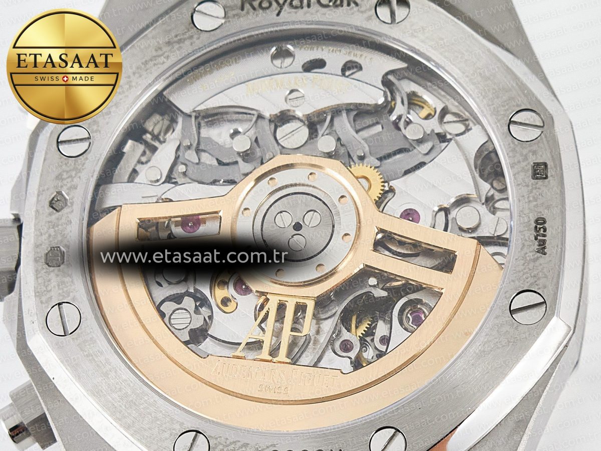Royal Oak Chrono 26240 Frosted SS APSF 1:1 Best Edition Gray Dial on Bracelet SA4401 Super Clone - Görsel 19