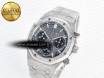 Royal Oak Chrono 26240 Frosted SS APSF 1:1 Best Edition Gray Dial on Bracelet SA4401 Super Clone - Görsel 2