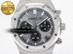 Royal Oak Chrono 26240 Frosted SS APSF 1:1 Best Edition Gray Dial on Bracelet SA4401 Super Clone - Görsel 4