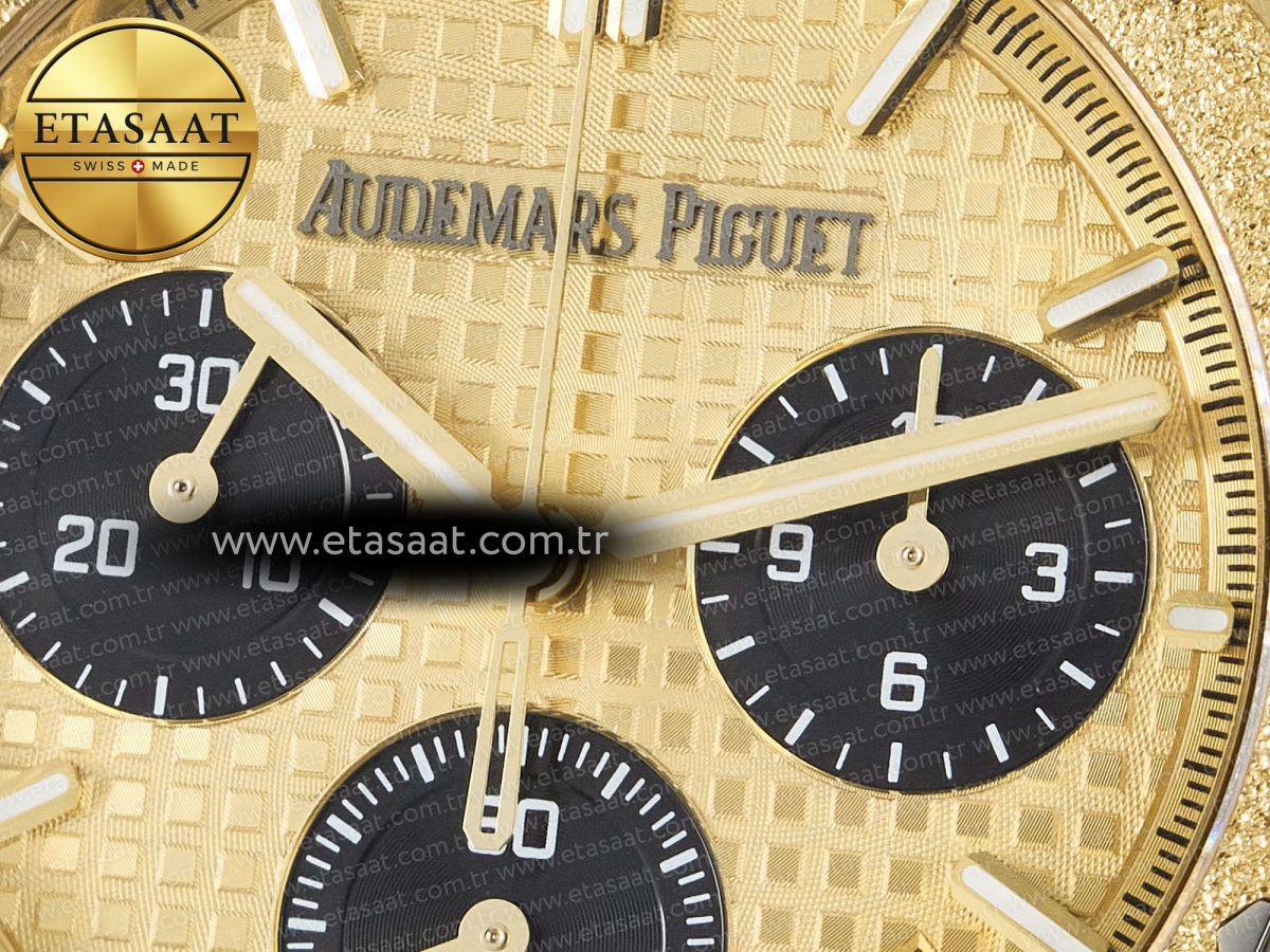 Royal Oak Chrono 26240 Frosted YG APSF 1:1 Best Edition YG Dial on Bracelet SA4401 Super Clone - Görsel 10