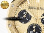 Royal Oak Chrono 26240 Frosted YG APSF 1:1 Best Edition YG Dial on Bracelet SA4401 Super Clone - Görsel 12