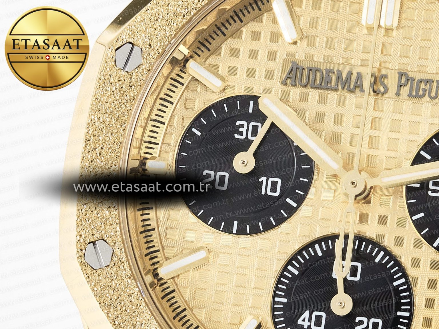 Royal Oak Chrono 26240 Frosted YG APSF 1:1 Best Edition YG Dial on Bracelet SA4401 Super Clone - Görsel 12