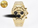 Royal Oak Chrono 26240 Frosted YG APSF 1:1 Best Edition YG Dial on Bracelet SA4401 Super Clone - Görsel 3