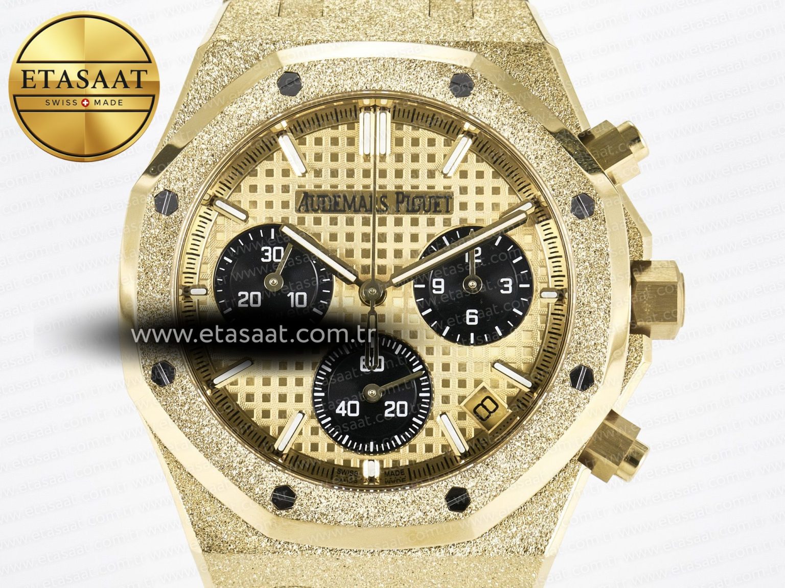 Royal Oak Chrono 26240 Frosted YG APSF 1:1 Best Edition YG Dial on Bracelet SA4401 Super Clone - Görsel 4