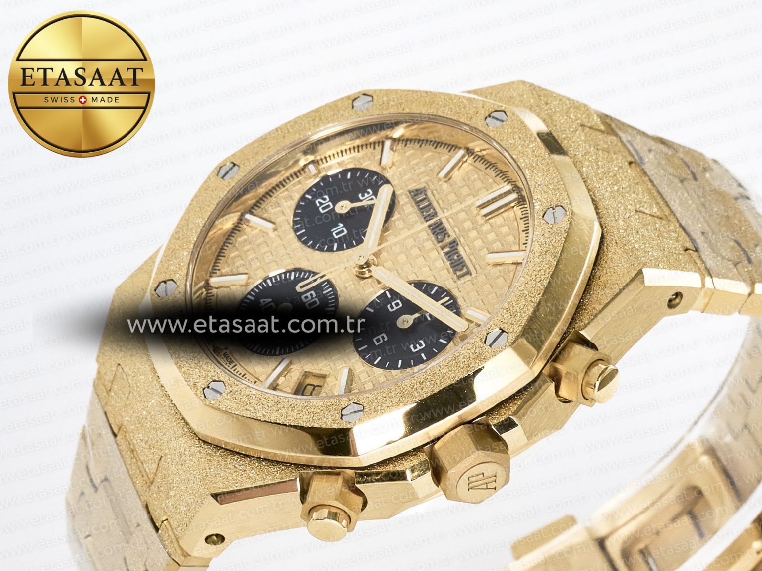 Royal Oak Chrono 26240 Frosted YG APSF 1:1 Best Edition YG Dial on Bracelet SA4401 Super Clone - Görsel 6