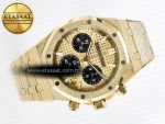 Royal Oak Chrono 26240 Frosted YG APSF 1:1 Best Edition YG Dial on Bracelet SA4401 Super Clone - Görsel 8