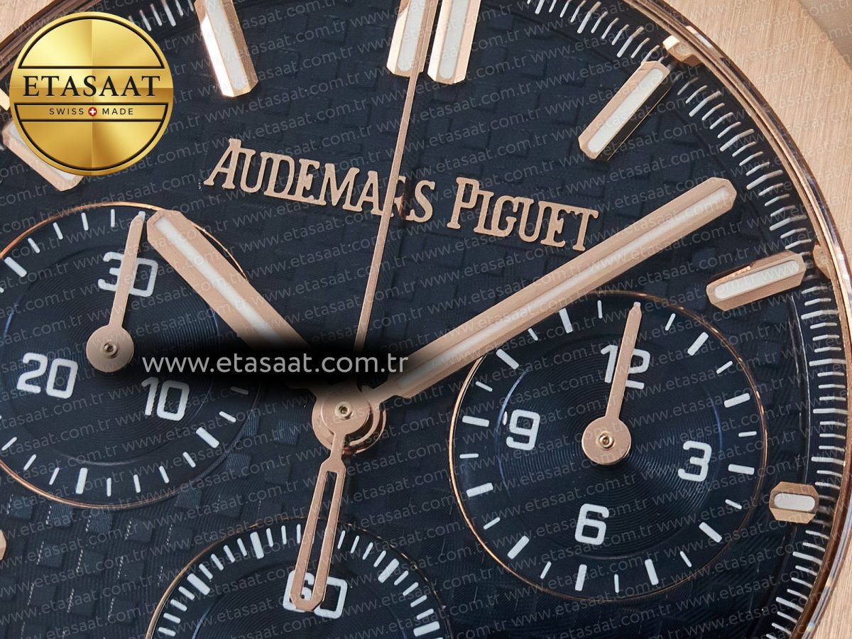 Royal Oak Chrono 26240 RG APSF 1:1 Best Edition Blue Dial on RG Bracelet SA4401 Super Clone - Görsel 11