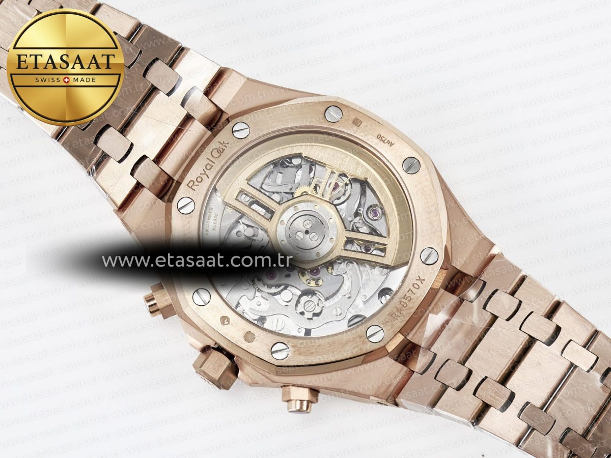 Royal Oak Chrono 26240 RG APSF 1:1 Best Edition Blue Dial on RG Bracelet SA4401 Super Clone - Görsel 18