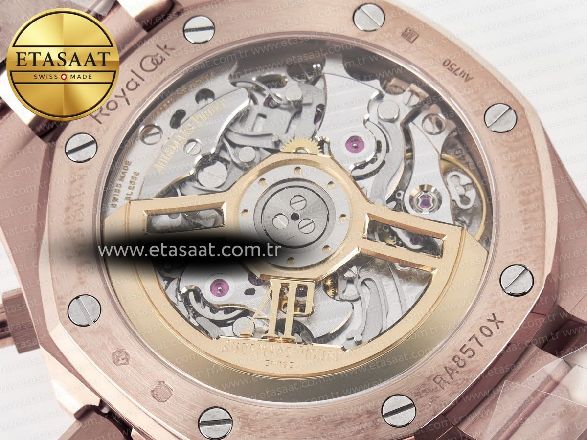 Royal Oak Chrono 26240 RG APSF 1:1 Best Edition Blue Dial on RG Bracelet SA4401 Super Clone - Görsel 19