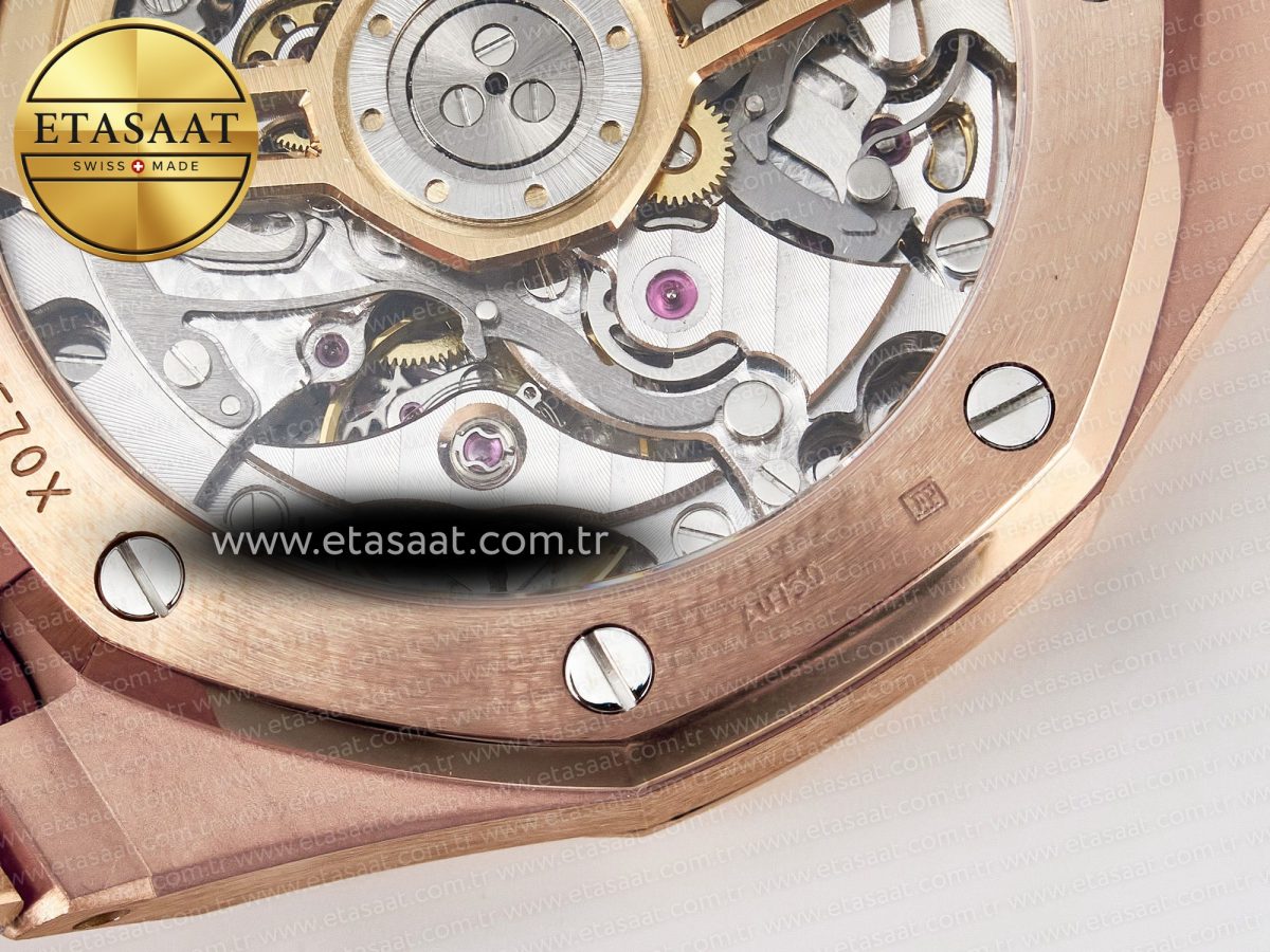 Royal Oak Chrono 26240 RG APSF 1:1 Best Edition Blue Dial on RG Bracelet SA4401 Super Clone - Görsel 21