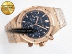 Royal Oak Chrono 26240 RG APSF 1:1 Best Edition Blue Dial on RG Bracelet SA4401 Super Clone - Görsel 8