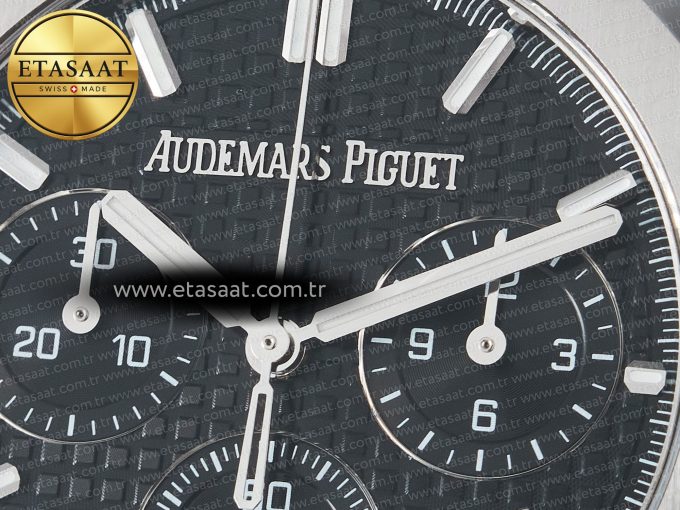 Royal Oak Chrono 26240 SS APSF 1:1 Best Edition Black Dial on SS Bracelet SA4401 Super Clone - Görsel 10