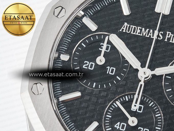 Royal Oak Chrono 26240 SS APSF 1:1 Best Edition Black Dial on SS Bracelet SA4401 Super Clone - Görsel 13