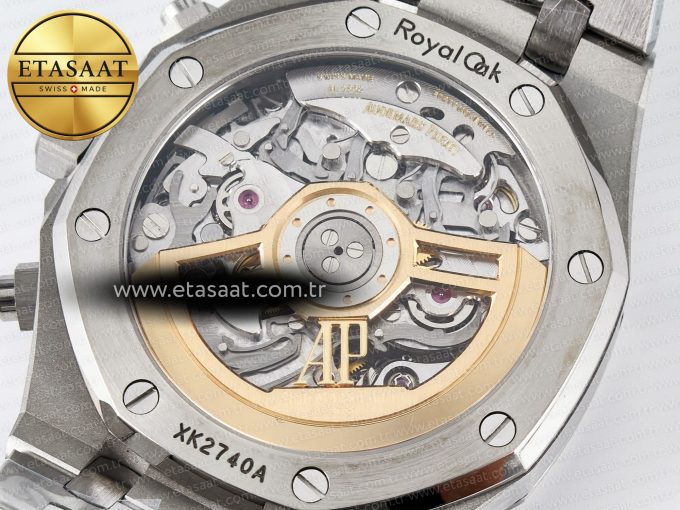 Royal Oak Chrono 26240 SS APSF 1:1 Best Edition Black Dial on SS Bracelet SA4401 Super Clone - Görsel 19