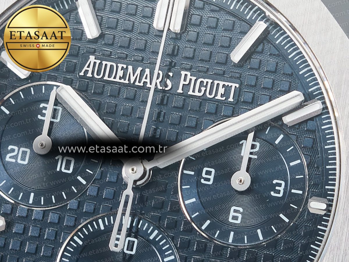Royal Oak Chrono 26240 SS APSF 1:1 Best Edition Blue Dial on SS Bracelet SA4401 Super Clone - Görsel 10