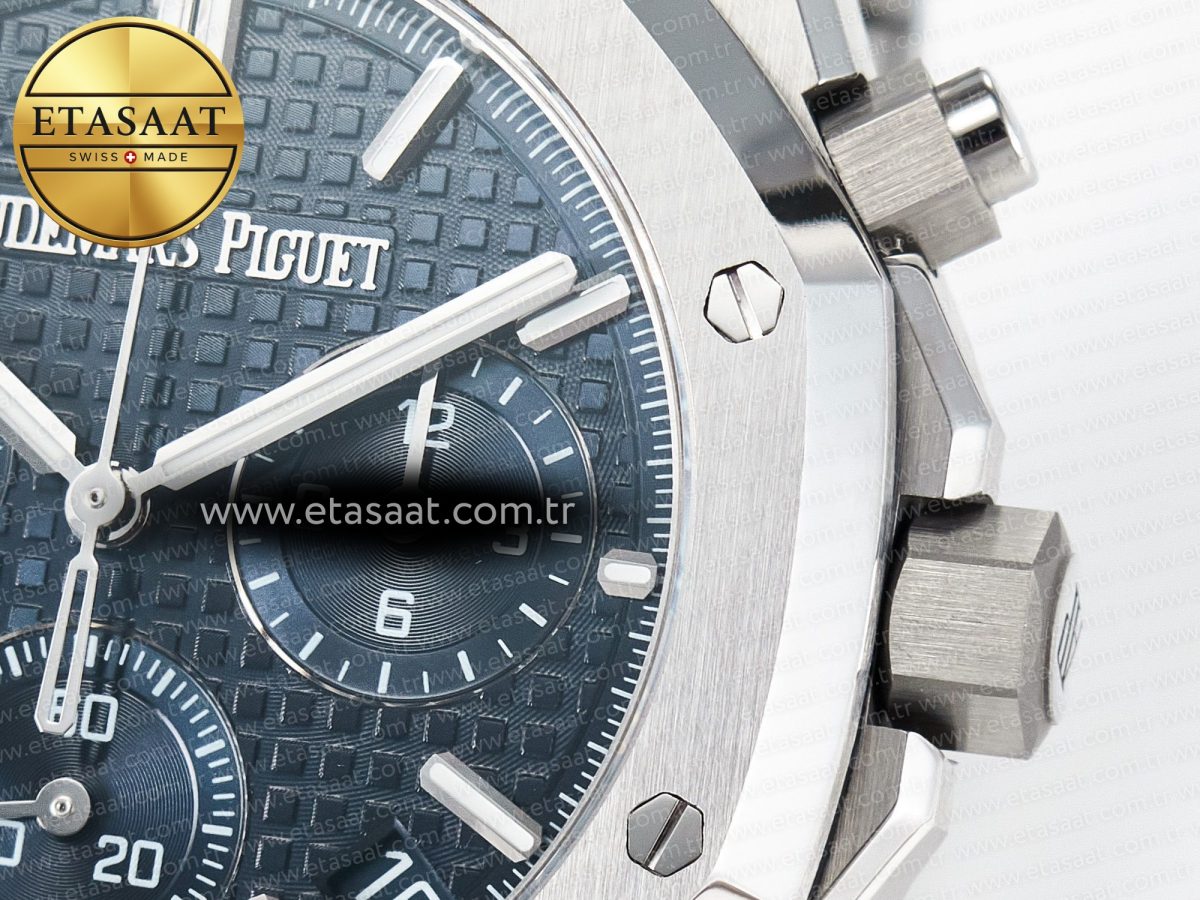 Royal Oak Chrono 26240 SS APSF 1:1 Best Edition Blue Dial on SS Bracelet SA4401 Super Clone - Görsel 11