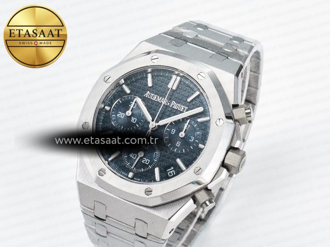 Royal Oak Chrono 26240 SS APSF 1:1 Best Edition Blue Dial on SS Bracelet SA4401 Super Clone - Görsel 2
