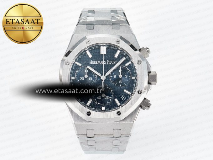 Royal Oak Chrono 26240 SS APSF 1:1 Best Edition Blue Dial on SS Bracelet SA4401 Super Clone - Görsel 3