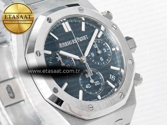 Royal Oak Chrono 26240 SS APSF 1:1 Best Edition Blue Dial on SS Bracelet SA4401 Super Clone - Görsel 5
