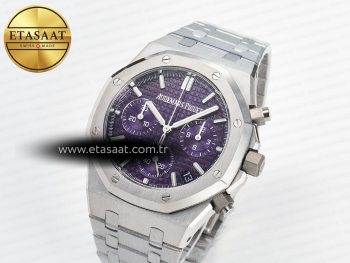 Royal Oak Chrono 26240 SS APSF 1:1 Best Edition Purple Dial on SS Bracelet SA4401 Super Clone