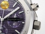 Royal Oak Chrono 26240 SS APSF 1:1 Best Edition Purple Dial on SS Bracelet SA4401 Super Clone - Görsel 11