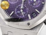Royal Oak Chrono 26240 SS APSF 1:1 Best Edition Purple Dial on SS Bracelet SA4401 Super Clone - Görsel 12