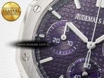 Royal Oak Chrono 26240 SS APSF 1:1 Best Edition Purple Dial on SS Bracelet SA4401 Super Clone - Görsel 13