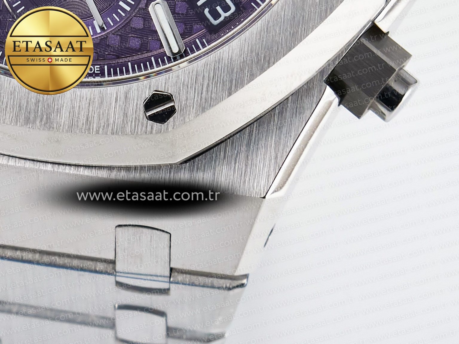 Royal Oak Chrono 26240 SS APSF 1:1 Best Edition Purple Dial on SS Bracelet SA4401 Super Clone - Görsel 14